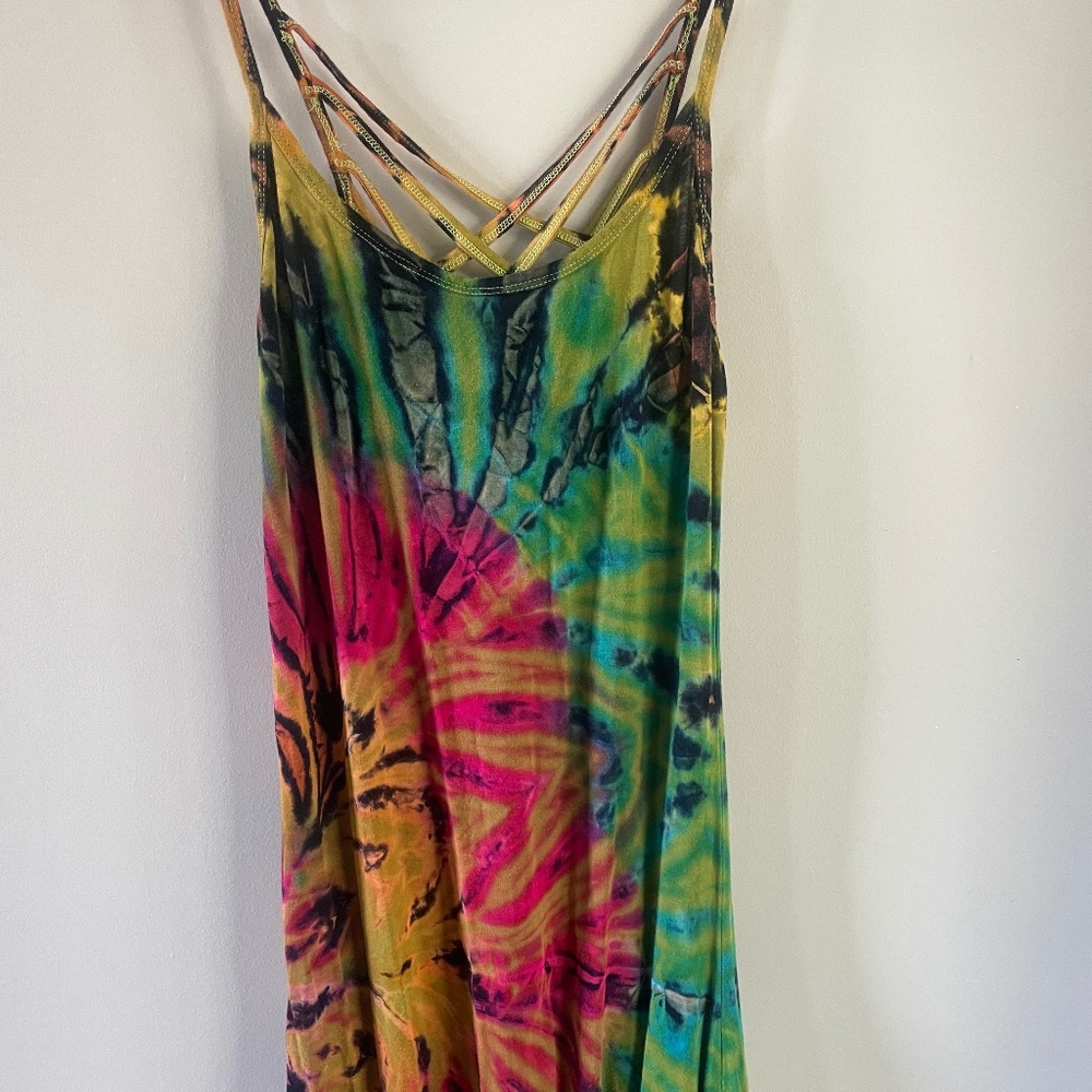 Tie-Dye Strappy Dress